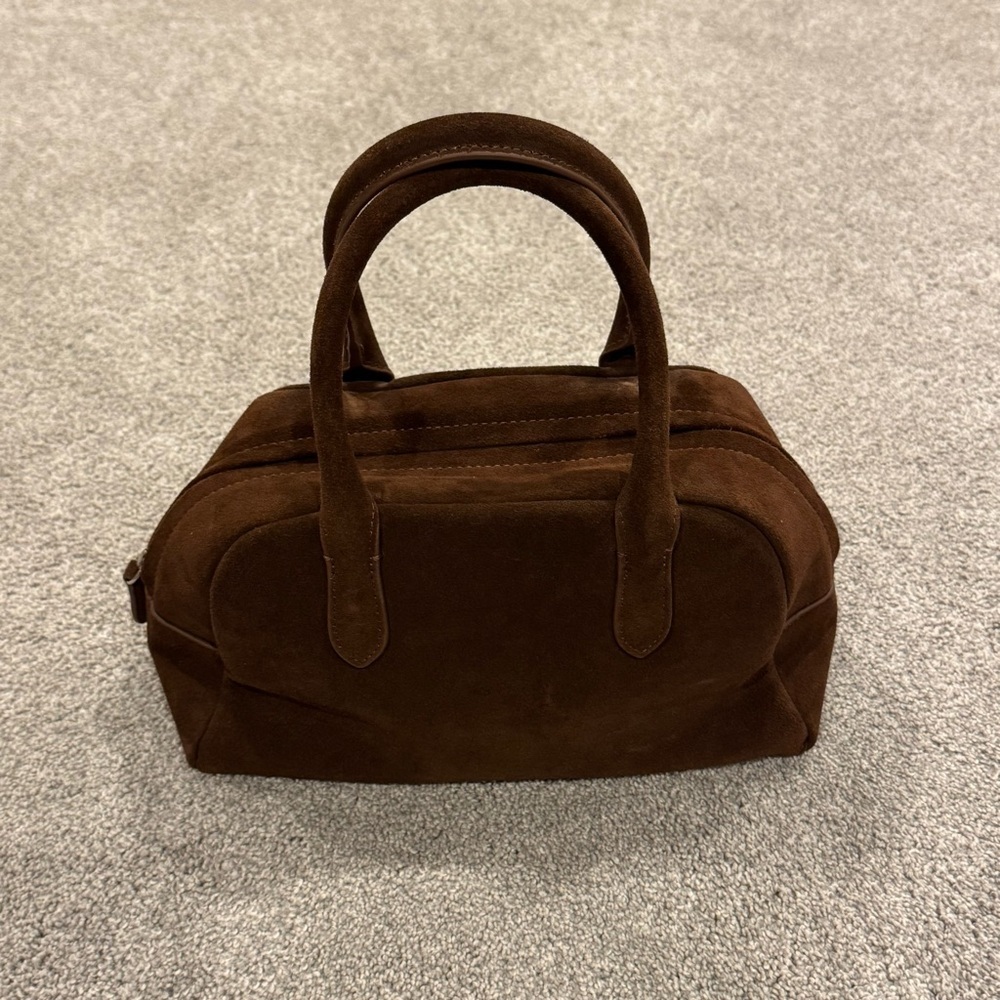 Nothing Written Suede Brown mini golf bag in cocoa dark brown worn once - Picture 3 of 11